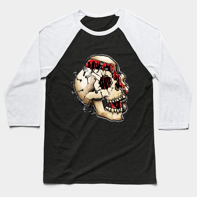 Splitting Headache Baseball T-Shirt by Meggydearest